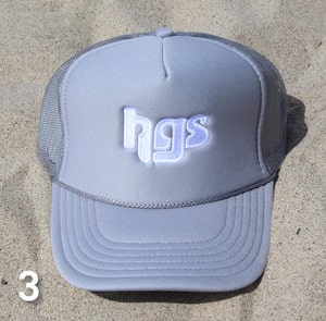 DJ HARVEY / DJハーヴィー / HGS LOGO - TRUCKER SNAP-BACK CAP 3(Silver Surfer)