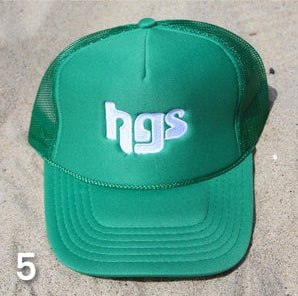 DJ HARVEY / DJハーヴィー / HGS LOGO - TRUCKER SNAP-BACK CAP 5(Slater Green)