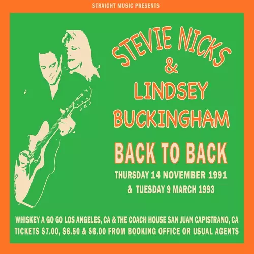 STEVIE NICKS / LINDSEY BUCKINGHAM / スティーヴィー・ニックス&リンジー・バッキンガム / バック・トゥ・バック