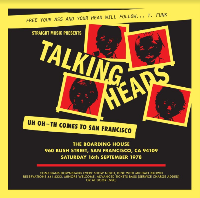 TALKING HEADS / トーキング・ヘッズ / ザ・ボーディング・ハウス サンフランシスコ 1978
