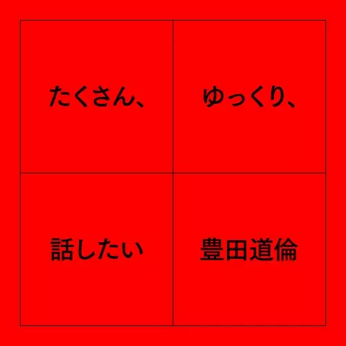 MICHINORI TOYOTA / 豊田道倫 / たくさん、ゆっくり、話したい