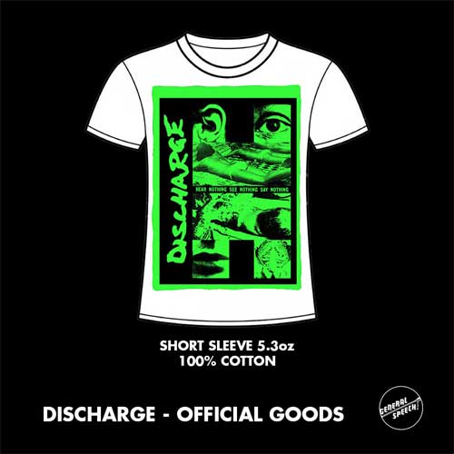 DISCHARGE / ディスチャージ / M/HEAR NOTHING T-SHIRT (GREEN)