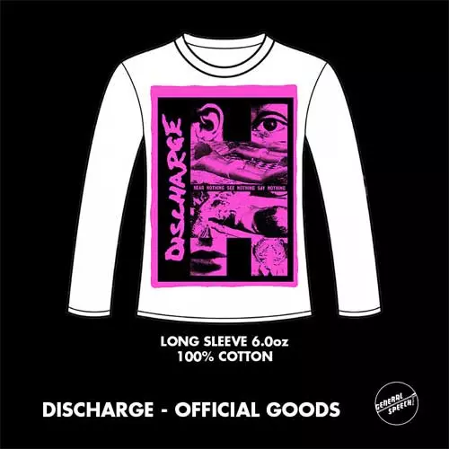 DISCHARGE　hear nothing…　ディスチャージ XL/HEAR NOTHING LONG SLEEVE (PINK)/DISCHARGE/ディスチャージ
