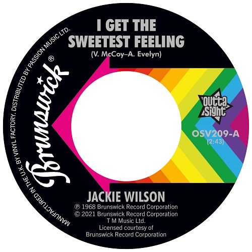 JACKIE WILSON / ジャッキー・ウィルソン / I GET THE SWEETEST FEELING / IT ONLY HAPPENS WHEN I LOOK AT YOU (7")