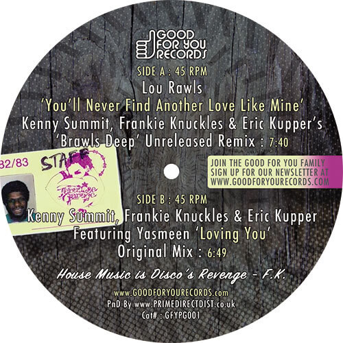 KENNY SUMMIT, FRANKIE KNUCKLES & ERIC KUPPER / YOU’LL NEVER FIND / LOVING YOU (REPRESS)