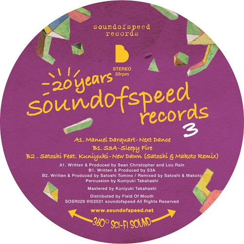 V.A. (MANUEL DARQUART/S3A/SATOSHI FEAT. KUNIYUKI) / 20 YEARS SOUND OF SPEED RECORDS VOL.3