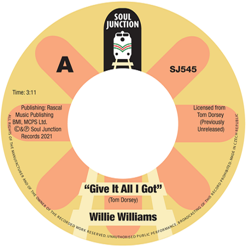 WILLIE WILLIAMS / ウィリー・ウィリアムス / GIVE IT ALL I GOT / DO YOU UNDERSTAND (7")