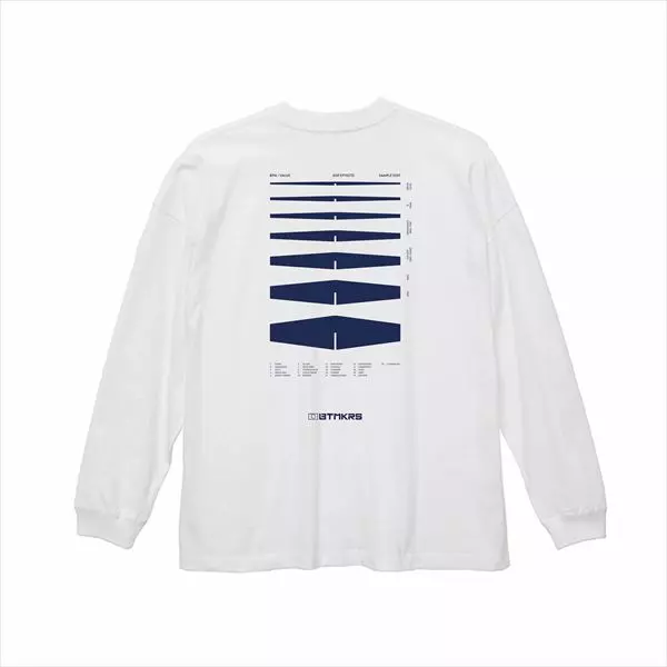 ASTROLLAGE / BTMKRS Pad Long T-shirts WHITE/NAVY SIZE:XL