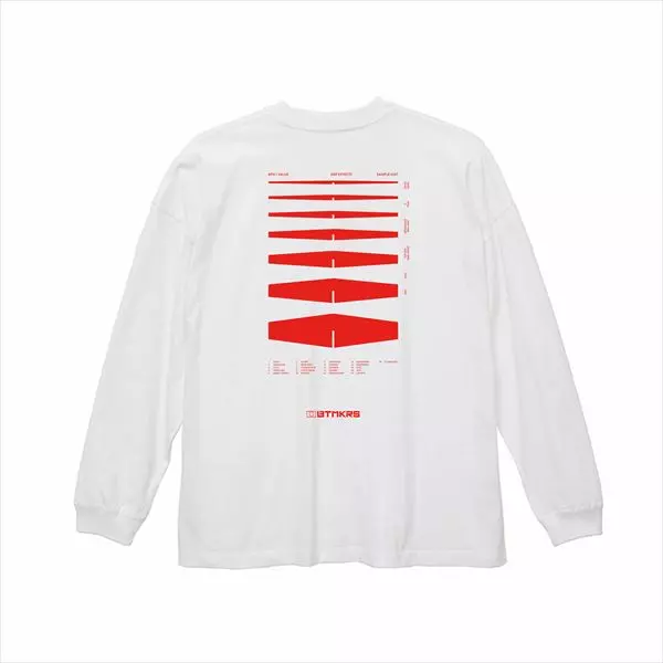 ASTROLLAGE / BTMKRS Pad Long T-shirts WHITE/RED SIZE:M