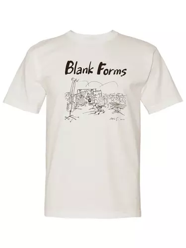 AKIO SUZUKI / 鈴木昭男 / T-SHIRT (COVID-19 DESIGN, BLACK ON NATURAL) SIZE XL