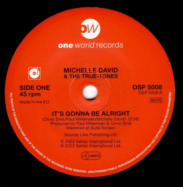 MICHELLE DAVID / ミッシェル・デヴィッド / IT'S GONNA BE ALRIGHT (7")