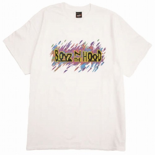 BOYZ N THE HOOD LOGO 2 S/S TEE (WHITE XL)/RAP TEES/□オンライン