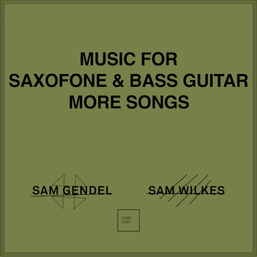 SAM GENDEL & SAM WILKES / Music for Saxofone and Bass Guitar More Songs (LP)