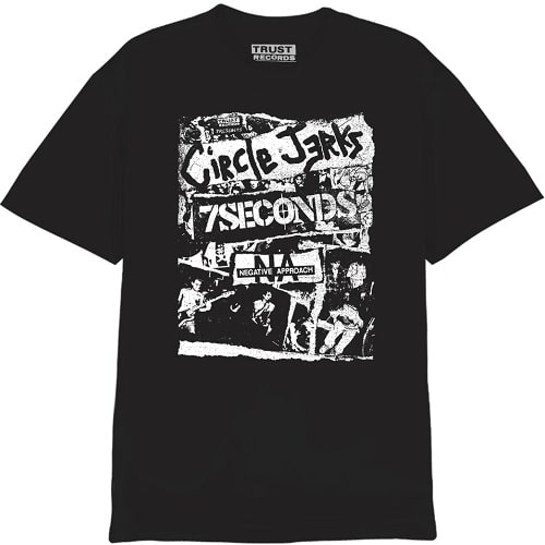 CIRCLE JERKS : 7 SECONDS : NEGATIVE APPROACH / XL/2022 NORTH AMERICAN TOUR FLYER T (BLACK)