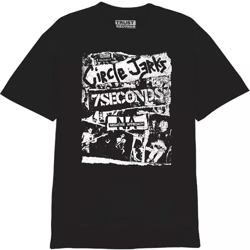 CIRCLE JERKS : 7 SECONDS : NEGATIVE APPROACH / XL/2022 NORTH AMERICAN TOUR FLYER T (BLACK)