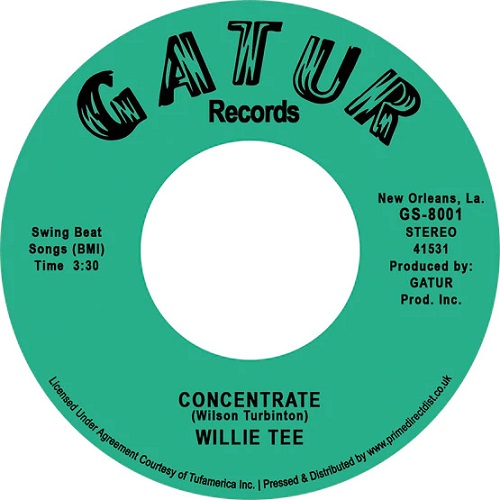 WILLIE TEE / ウィリー・ティー / CONCENTRATE / GET UP (7")
