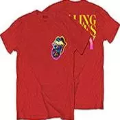 ROLLING STONES / ローリング・ストーンズ / ROLLINGSTONES_60 GRADIENT TEXT_UNI_RED_TS: M