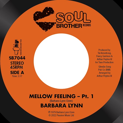 BARBARA LYNN / バーバラ・リン / MELLOW FEELING PT.1 & PT.2 (7")