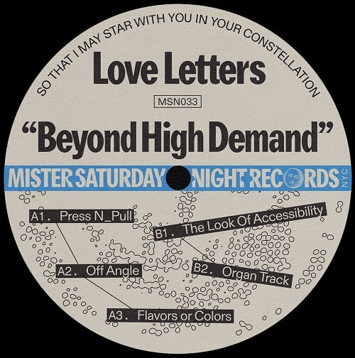 LOVE LETTERS / BEYOND HIGH DEMAND