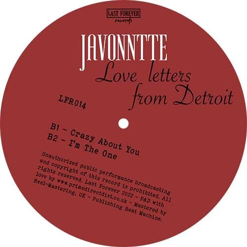 JAVONNTTE / LOVE LETTERS FROM DETROIT EP