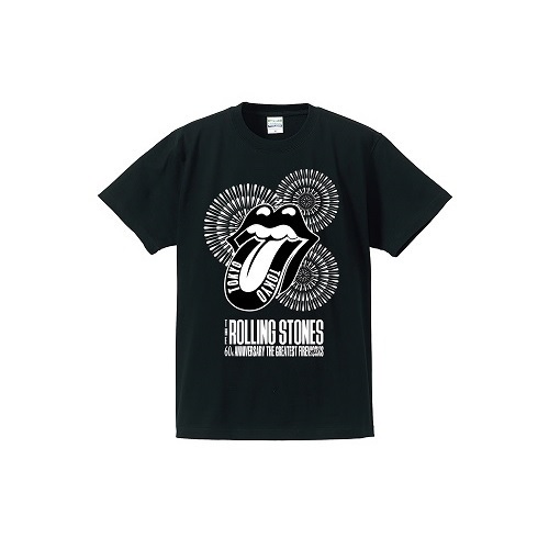ROLLING STONES / ローリング・ストーンズ / ストーンズ花火 Tシャツ(モノクロ)ブラック XL