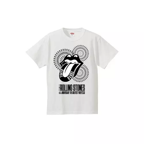 ローリングストーンズ　花火　限定Tシャツ　セット ストーンズ花火 Tシャツ(モノクロ)ホワイト XL/ROLLING STONES