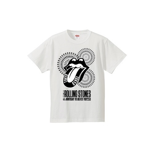 ROLLING STONES / ローリング・ストーンズ / ストーンズ花火 Tシャツ(モノクロ)ホワイト L