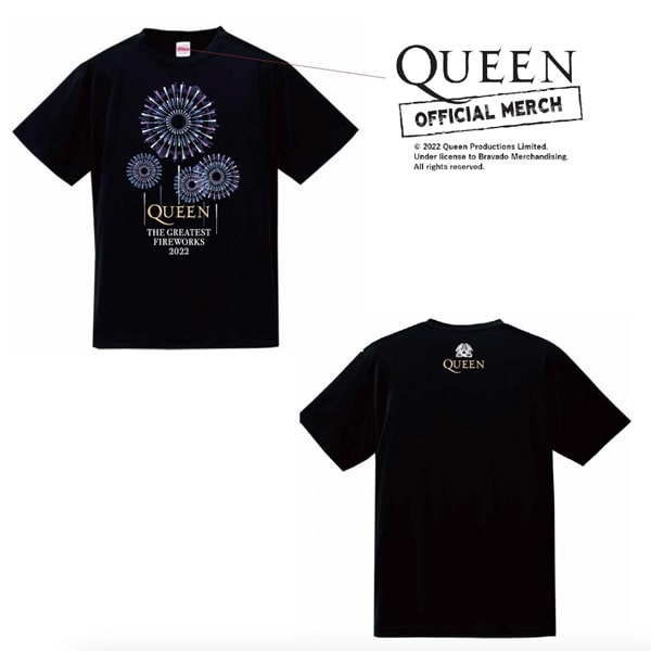 QUEEN / クイーン / QUEEN 花火 Tシャツ(ブラック)M