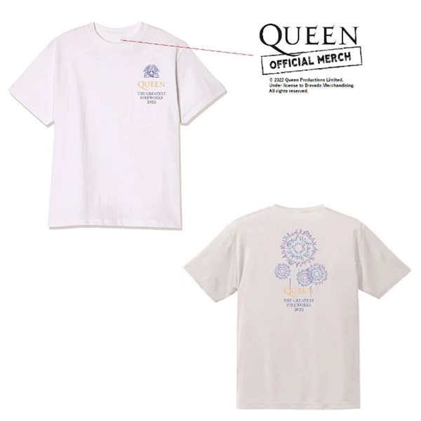 QUEEN / クイーン / QUEEN 花火 Tシャツ(ホワイト)M