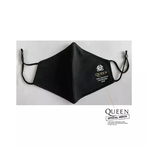 QUEEN / クイーン / QUEEN 花火3層布マスク(ブラック)