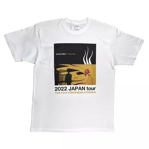 STICK MEN  (PROG: UK) / スティック・メン / TENTACLES: JAPAN TOUR T-SHIRT(WHITE/L SIZE) / テンタクルス・ジャパン・ツアー - WHITE/L SIZE