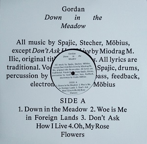 GORDAN / ゴルダン / DOWN IN THE MEADOW