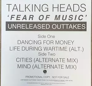 TALKING HEADS / トーキング・ヘッズ / FEAR OF MUSIC UNRELEASED OUTTAKES
