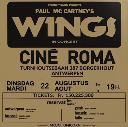PAUL MCCARTNEY & WINGS / ポール・マッカートニー&ウィングス / フライング・オーバー・フランス - ライブ・アット・シネ・ローマ・ボルゲルハウト、ベルギー