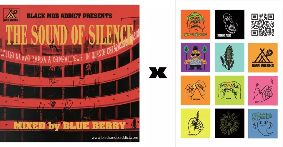 BLUE BERRY (BLACK MOB ADDICT) / THE SOUND OF SILENCE★ステッカーセット