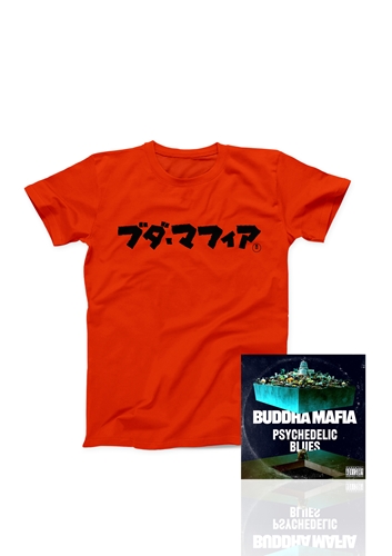 BUDDHA MAFIA / 『PSYCHEDELIC BLUES』7inch Vinyl + T-Shirts(赤/黒)_SET (Mサイズ)