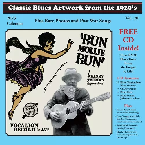 BLUES CALENDAR / 2023 CLASSIC BLUES ARTWORK FROM THE 1920S CALENDAR