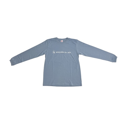 LOGO Long sleeve T-shirts Acid Blue (L)/asayake no ato｜日本の ...