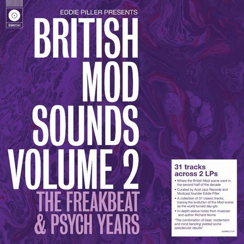 V.A. / EDDIE PILLER PRESENTS - BRITISH MOD SOUNDS OF THE 1960S VOLUME 2: THE FREAKBEAT & PSYCH YEARS (140G BLACK VINYL) (2LP)