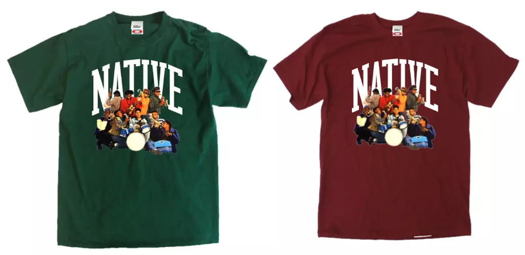 JUNGLE BROTHERS / ジャングル・ブラザーズ / STILLAS "NATIVE"T-SHIRT (BURGUNDY XL)