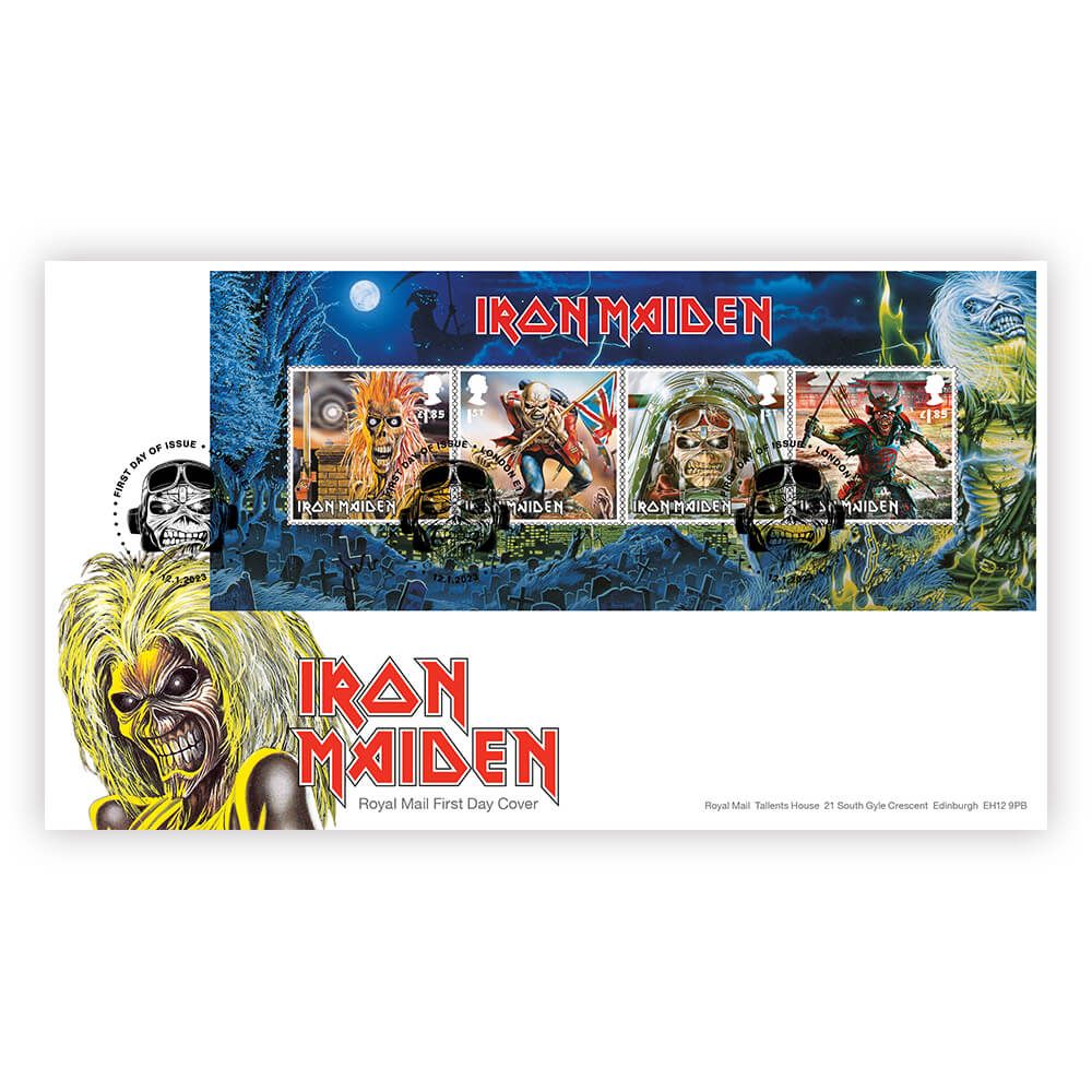 IRON MAIDEN / アイアン・メイデン / IRON MAIDEN FIRST DAY COVER AFFIXED WITH MINISHEET