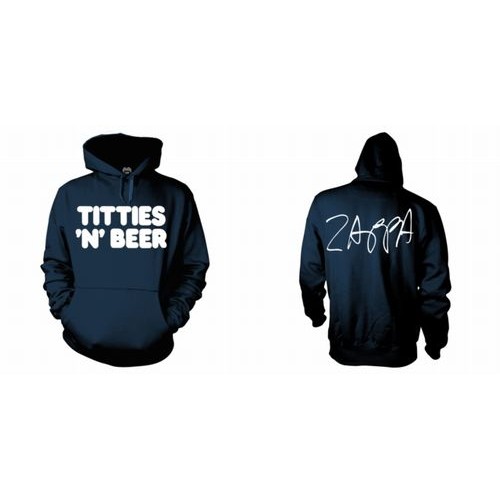 FRANK ZAPPA (& THE MOTHERS OF INVENTION) / フランク・ザッパ / TITTIES 'N' BEER [BLUE] (HOODED SWEATSHIRT SMALL)