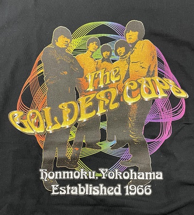 THE GOLDEN CUPS / ザ・ゴールデン・カップス / Tシャツ(サイケカラー/黒/Sサイズ)