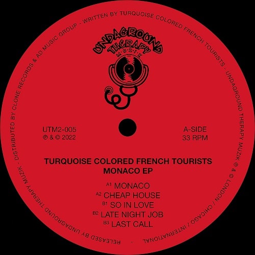 TURQUOISE COLORED FRENCH TOURISTS / MONACO EP