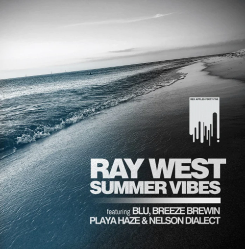 RAY WEST FEATURING BLU & BREEZE / SUMMER VIBES 7" (SEA BLUE VINYL)