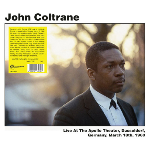 JOHN COLTRANE / ジョン・コルトレーン / Live At The Apollo Theater, Dusseldorf,  Germany March 18TH, 1960 (LP/Clear Vinyl)