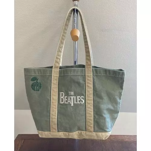 BEATLES / ビートルズ / APPLE LOGO EMBROIDERY CANVAS TOTEBAG (KHAKI*KHAKI BEIGE)