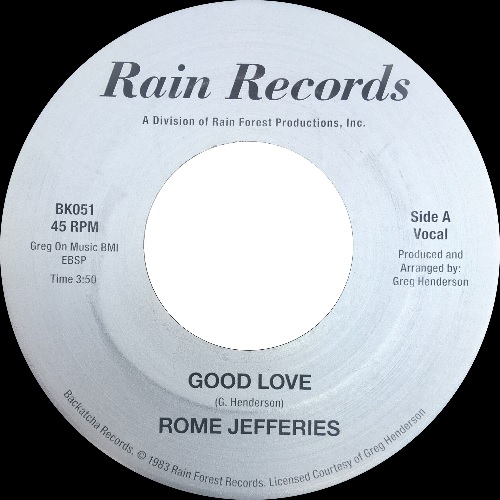 ROME JEFFERIES / GOOD LOVE (7")