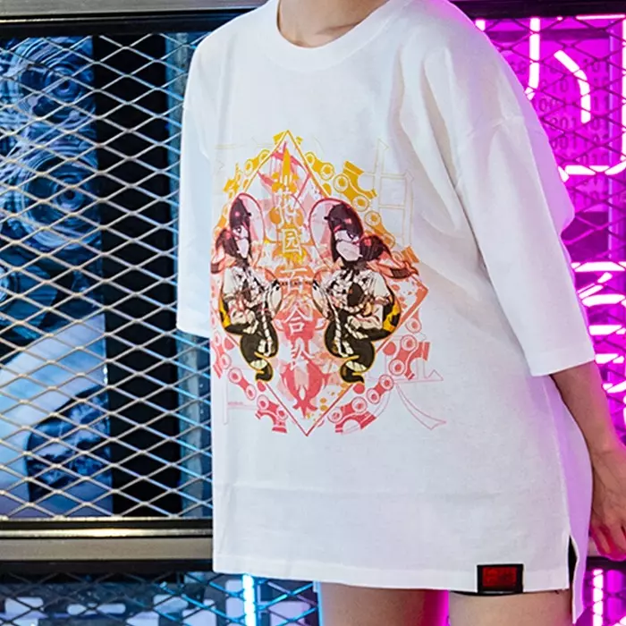 XL / WHITE 邪神ちゃんドロップキック【ぺこら】Tシャツ/AKIBA GENSO