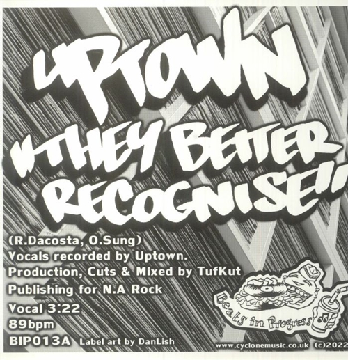 UPTOWN & PERCEE P / THEY BETTER RECOGNISE / BEASTIN 7"